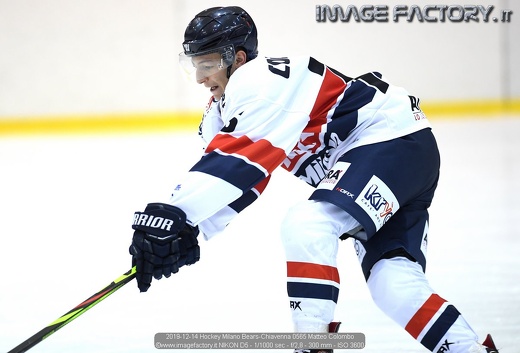 2019-12-14 Hockey Milano Bears-Chiavenna 0565 Matteo Colombo
